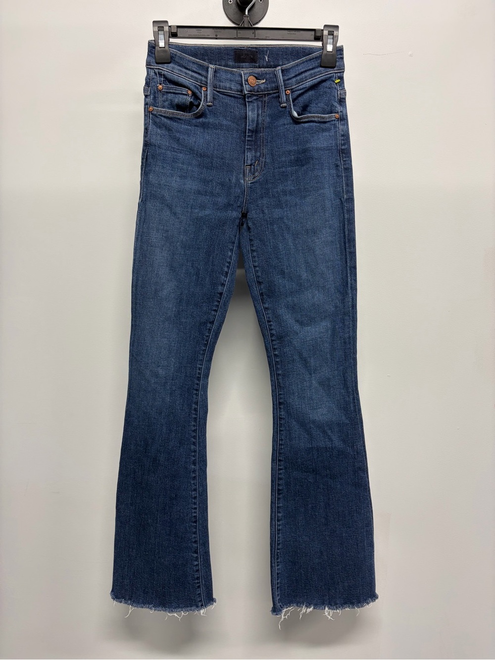 MOTHER Dark Blue High-Rise Flare Jeans